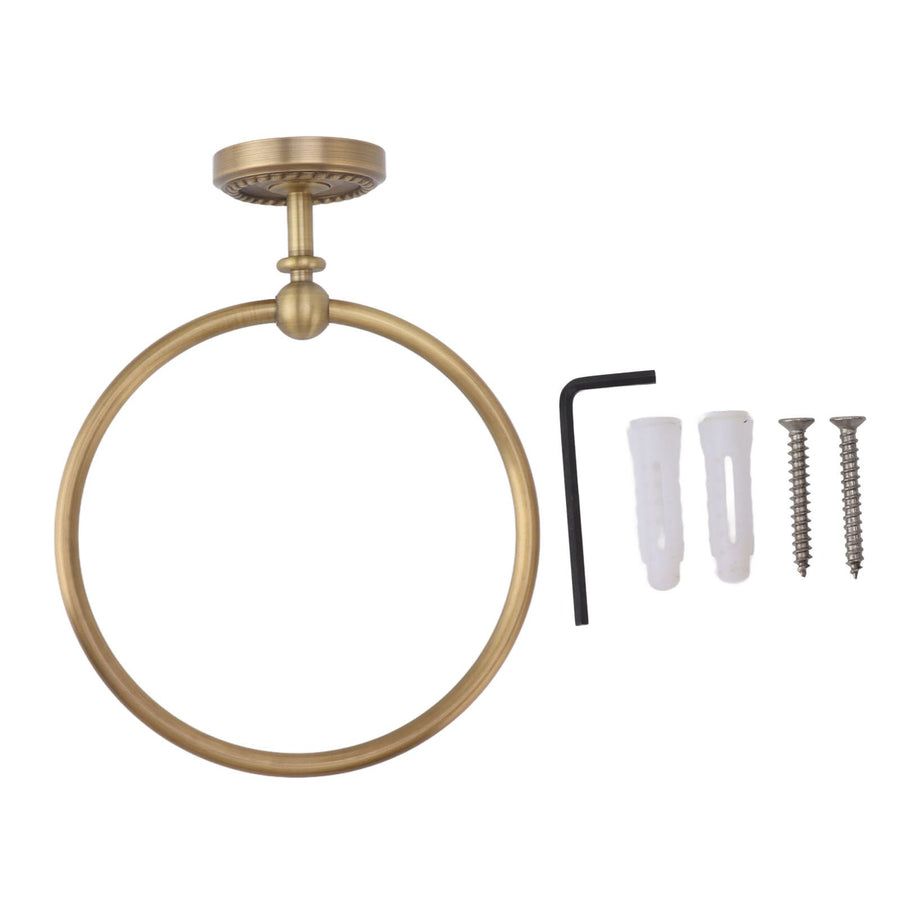 Bath Towel Ring Copper Round Wall Mounted Hand Shower Towel Holder Rack for Bathroom 970830