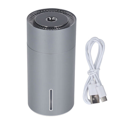 Car Fragrance Humidifier USB 3 Gears Adjustable Automatic Induction Portable Aromatherapy Humidifier with Colorful Light Grey