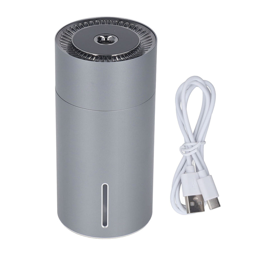 Car Fragrance Humidifier USB 3 Gears Adjustable Automatic Induction Portable Aromatherapy Humidifier with Colorful Light Grey