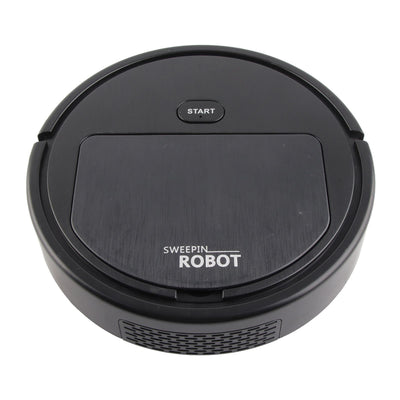 Robot Vacuum Cleaner 3 in 1 Rechargeable Low Noise Intelligent Mop Robot Sweeper for Hair Dust Debris Black