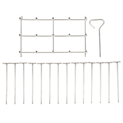 Skewer Stand Fryer Grill Rack Set Stainless Steel Vertical BBQ Grill Rack Round Rotating Fryer Stand for Ninja DZ201 Foodi 8 Quart
