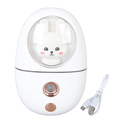Cute Animal Facial Mist Sprayer USB Rechargeable Mini Eye Face Humidifier for Travelling 35ml 500mah White