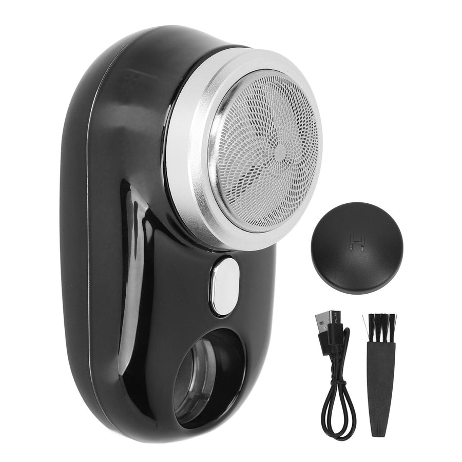 Mini Beard Clipper IPX7 USB Rechargeable Pocket Portable Beard Trimmer for Travel Gift for Father Husband Black