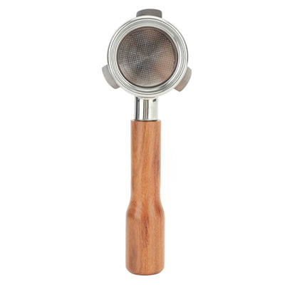 Bottomless Portafilter 54mm 3 Ears Solid Wood Handle Stainless Steel Coffee Bottomless Filter for Breville 8 Series C1 Type Red Wood