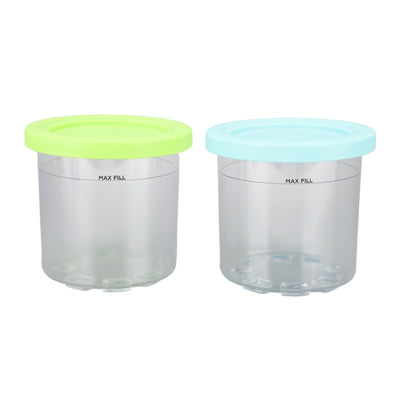 2PCS Ice Cream Pints Cup 600ml Ice Cream Container Storage Jar for Ninja NC299AMZ NC300s Blue and Green