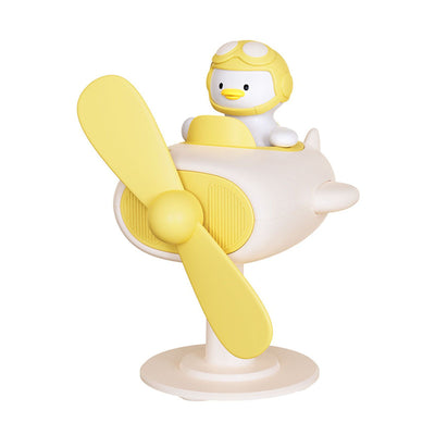 Clip On Fan Portable Small Fan with Cord Powered Small Fan with Sturdy Clamp Mini Table Fan Personal Desk Fan Duck Shape Yellow