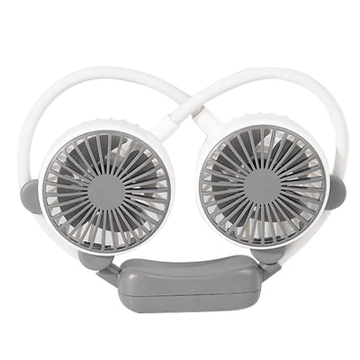 Portable Neck Fan Bendable Wearable USB Rechargeable Hand Free Mini Hanging Fan for Office Travel White