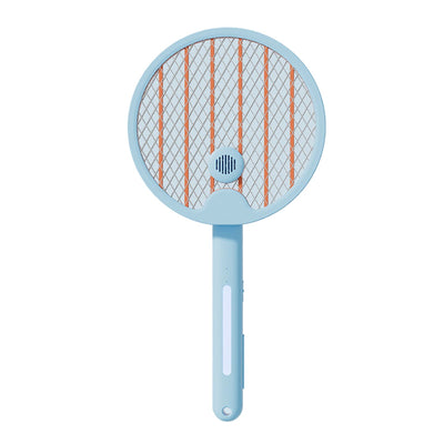 Electric Fly Swatter Racket 4 in 1 Automatic Portable Handheld Electric Fly Racket Bedroom Backyard Patio Camping Sky Blue