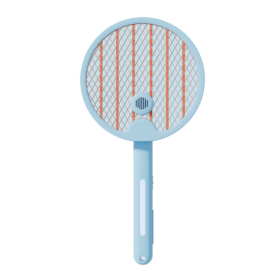 Electric Fly Swatter Racket 4 in 1 Automatic Portable Handheld Electric Fly Racket Bedroom Backyard Patio Camping Sky Blue