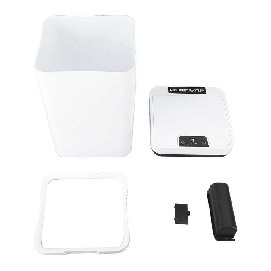 Smart Trash Can 18L PP Plastic Motion Sensor Battery Type Automatic Touchless Garbage Bin for Bathroom Hotel Office