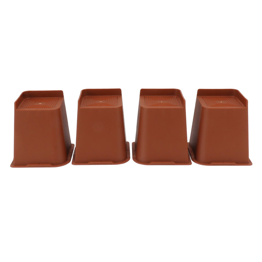 4PCS Heavy Duty Bed Chair Riser L Shaped 6in Anti Slip Furniture Extra Raiser for Bedroom