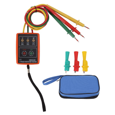60V‑600V Three Phase Sequence Meter High Efficiency AC Phase Rotation Tester with LED Indicator Detector