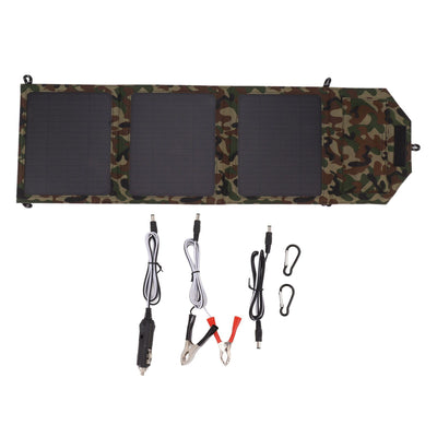 Foldable Solar Panel Dual USB Lightweight 30W Portable Solar Phone Charger Panel for Automobile 12V