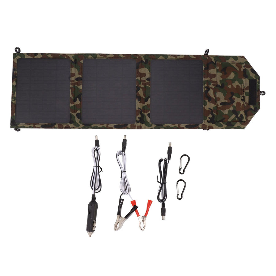 Foldable Solar Panel Dual USB Lightweight 30W Portable Solar Phone Charger Panel for Automobile 12V