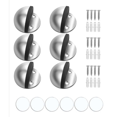 Dome Door Stop 304 Stainless Steel Sound Dampening Floor Door Bumper Punching Free Collision Proof