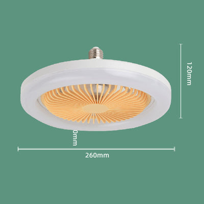 Ceiling Fan Light 30W ABS Housing 9.8in 2 in 1 White E27 LED Mini Lighting Ceiling Fan for Living Room