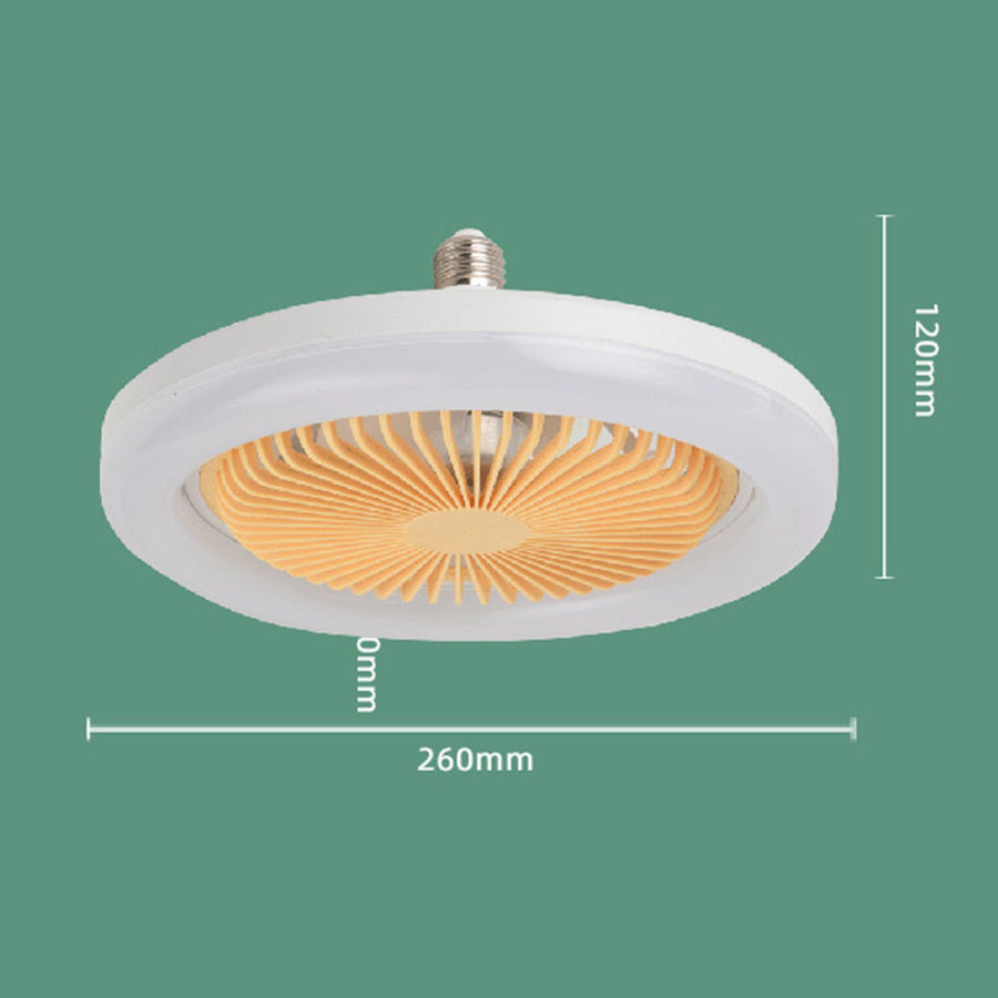 Ceiling Fan Light 30W ABS Housing 9.8in 2 in 1 White E27 LED Mini Lighting Ceiling Fan for Living Room