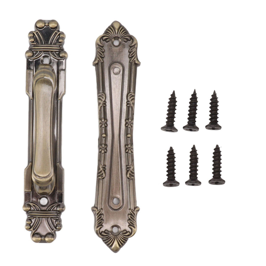 Barn Door Handle Iron Rust Prevention Farmhouse Pulling Handles for Cabinets Closets Drawers Doors Wardrobes Antique Bronze