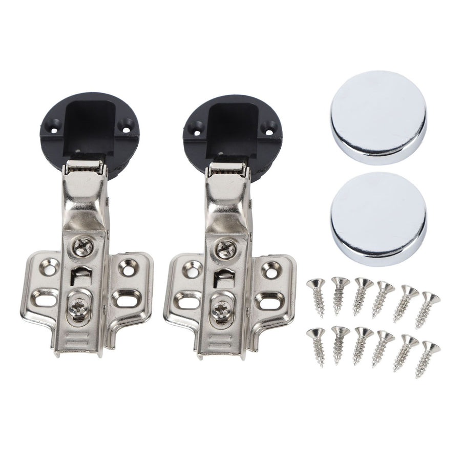 2Set Stainless Steel 201 Cabinet Glass Door Hinge 35 Cup Glass Door Damping Buffer Hinge Large Bend Insert