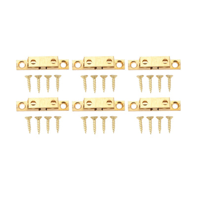 6 Set Cabinet Door Catch Brass Cabinet Door Closet Ball Tension Catch Latch with Gold Screw for Most Cabinets 50mm / 2in