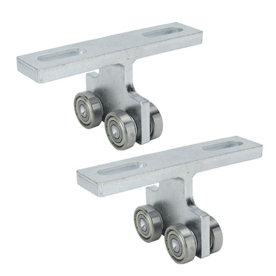 2Pcs Wheel Trolley T Shape Welded Roller Trolley Stable Bearing Track Roller Wheels for Track Electric Lift