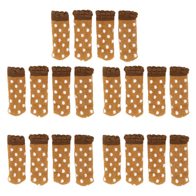 20PCS Furniture Leg Cover Pad Mute Floor Protection Mat Chair Leg Protectors for Chair Table Jacquard Type 1