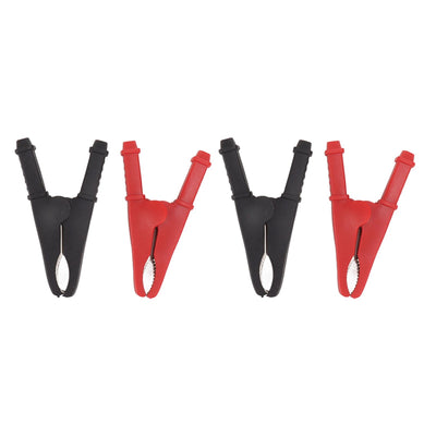 4Pcs Crocodile Clamps Good Conductivity Low Resistance Nickel Plated Crocodile Clips for Car School 1000V