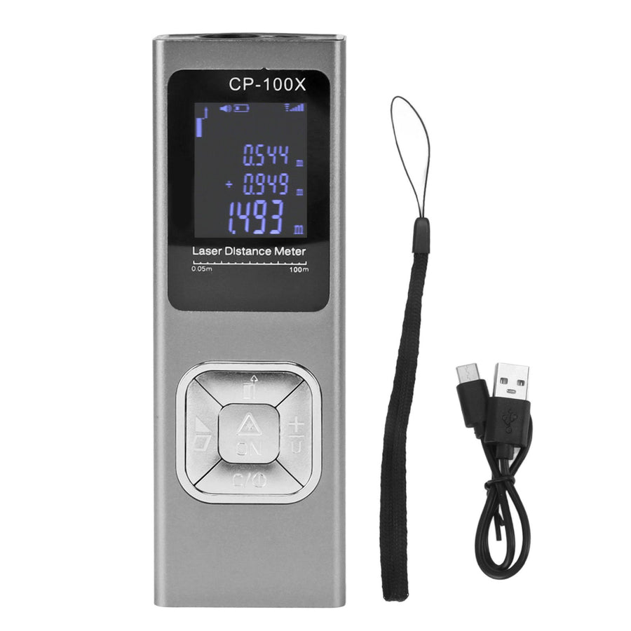 Laser Distance Meter Ultra Thin Rechargeable High Accuracy Mini Digital Laser Measurement Tool for Indoor