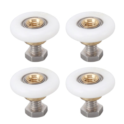 4 Set Shower Door Rollers Runners Wheels Bathroom Glass Door Rollers Runners Pulleys Wheels Replacement Part 27mm