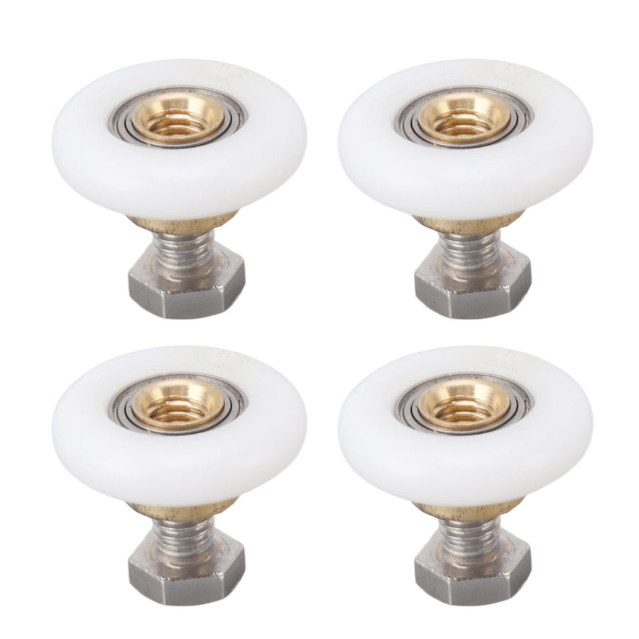 4 Set Shower Door Rollers Runners Wheels Bathroom Glass Door Rollers Runners Pulleys Wheels Replacement Part 27mm