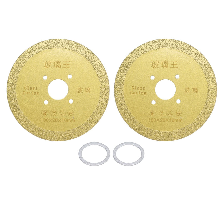 2Pcs Cutting Saw Blade 100mm Diamond Ceramic Saw Blade Porcelain Cutting Blade for Angle Grinder Cutting Machine 100x10mm / 3.9x0.4in