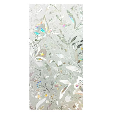 60x300cm 3D Tulip Pattern Self Adhesive Window Privacy Film Static Cling Window Sticker for Home Office