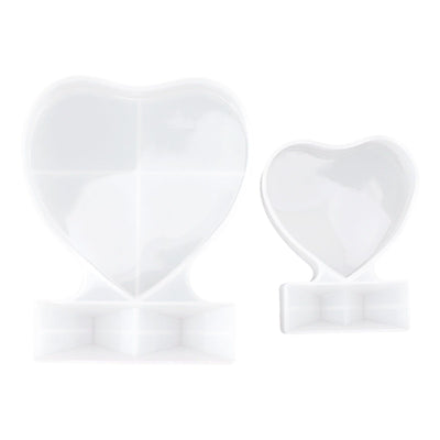 2PCS Heart Shape Photo Frame Mold Silicone Picture Mold DIY Personalized Photo Frame Mold for Home Decoration