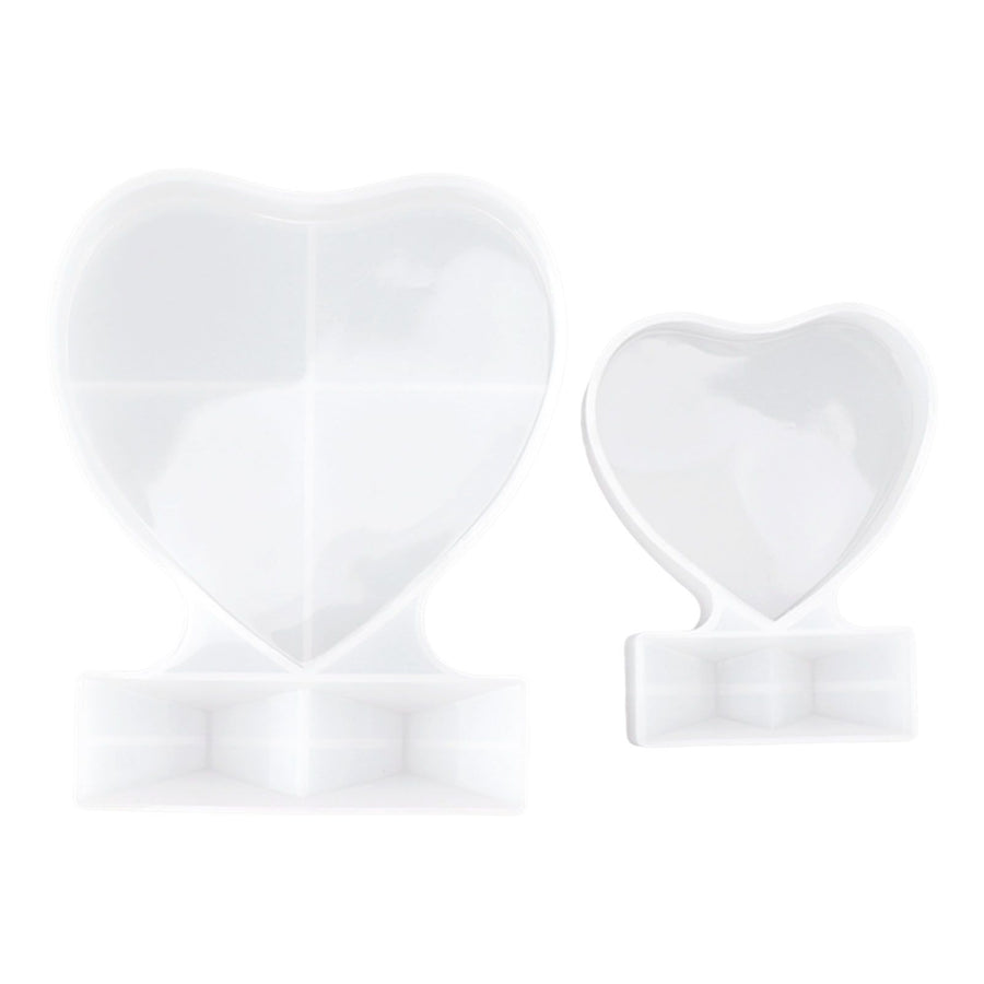 2PCS Heart Shape Photo Frame Mold Silicone Picture Mold DIY Personalized Photo Frame Mold for Home Decoration