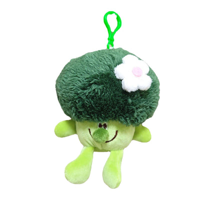Plush Pendant Cute Broccoli Shape Stuffed Toy PP Cotton Vegetable Pendant for Keychain Keyring Bag Large
