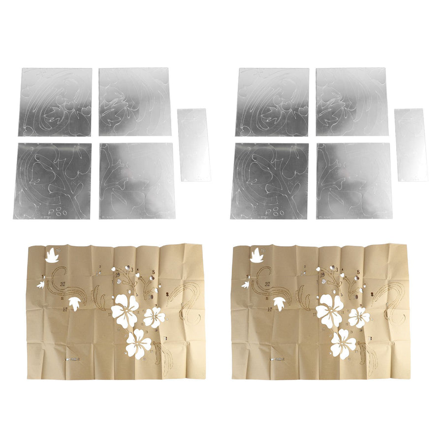 2 Sets 3D Acrylic Mirror Wall Stickers Innovative Flower Rattan Mirror Wall Decal for Living Room TV Background Wall