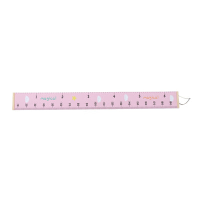 Kids Growth Chart Accurate Baby Height Growth Chart Ruler Removable Canvas Wall Hanging Measurement Chart for Home Pink Cloud