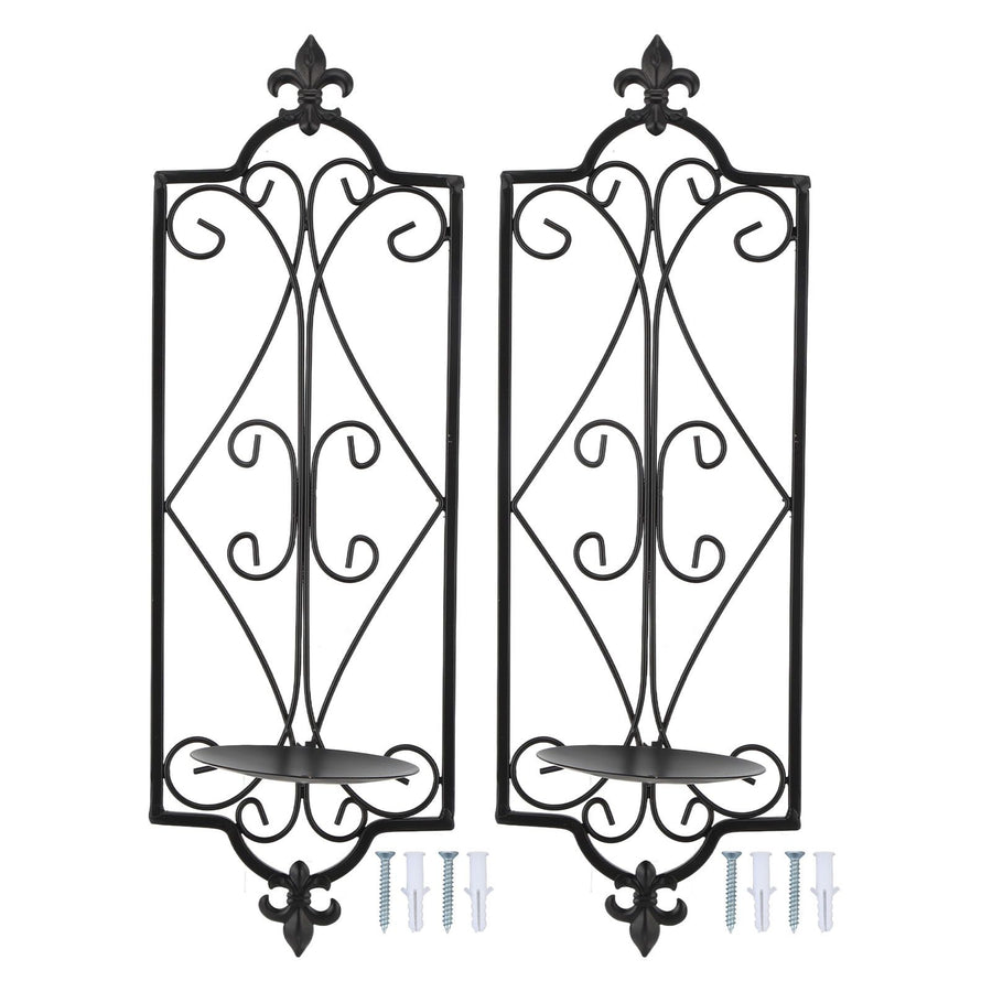 2pcs Wall Sconce Candle Holder Hanging Iron Wall Candle Sconce Holder Wall Decorations for Living Room Dining Room