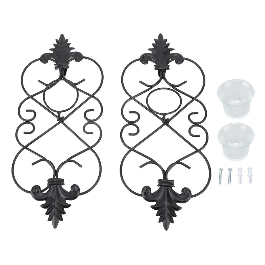 2PCS Wall Hanging Candle Holder Iron Hanging Wall Candle Holders for Home Decoration Weddings Events
