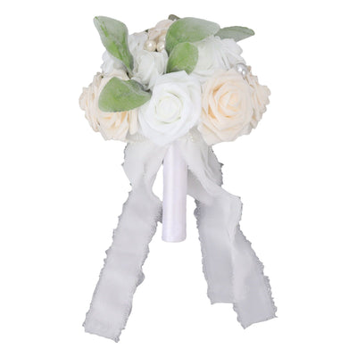Wedding Bouquet Vivid Color Holding Flowers Romantic Handmade Elegant Holding Flowers For Parties Offices Shops Gardens Bridal Style 26x20cm/10.23x7.87in Type A