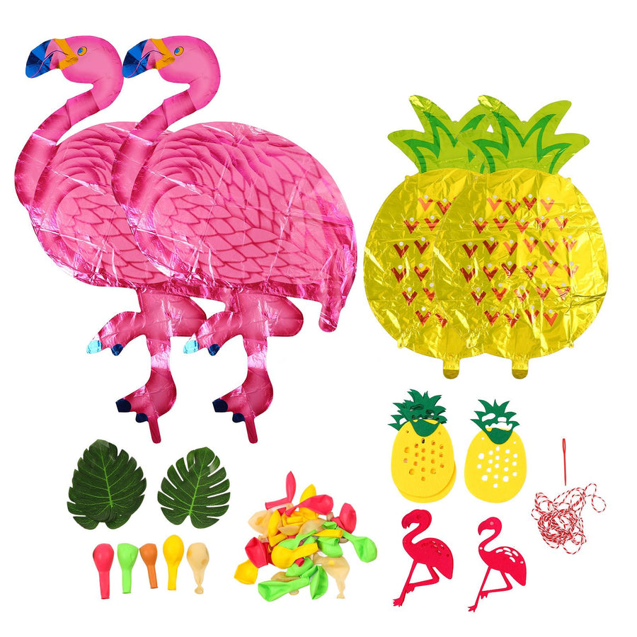 Hawaii Flamingo Pineapple Balloon Set Summer Party Decoration Balloon Set for Wedding Party