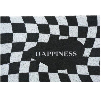 Checkerboard Kitchen Rugs Washable Hallway Entry Carpet Non Slip Entryway Runner Mat for Home Restaurant Office Black