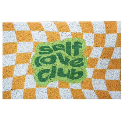 Checkerboard Kitchen Rugs Washable Hallway Entry Carpet Non Slip Entryway Runner Mat for Home Restaurant Office Yellow