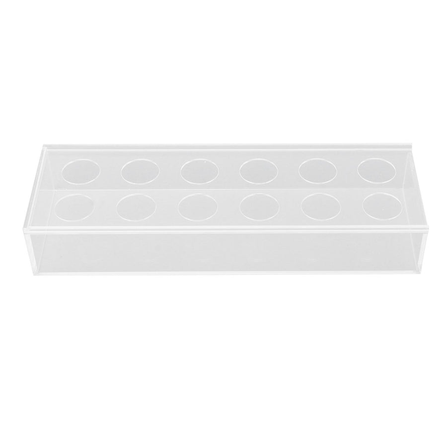 Rectangular Floral Centerpiece Clear Acrylic Flower Vase for Dining Table Wedding Party Home 12 Hole