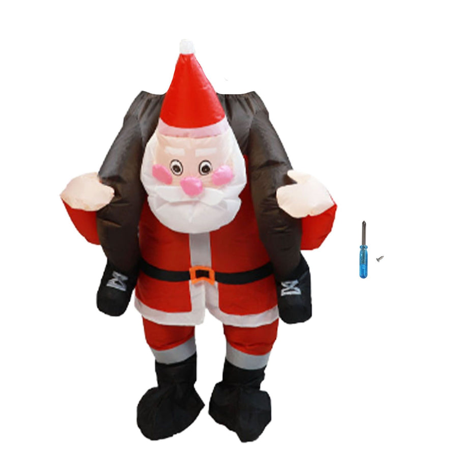 Santa Costume Funny Father Christmas Riding Inflatable Show Party Cosplay Role Playing Props Adult(150-190cm)