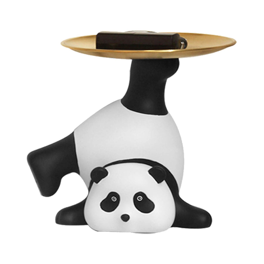 Panda Serving Tray Keys Wallets Fruit Holder Storage Ornament Home Office Table Decor Sculpture Panda Tray