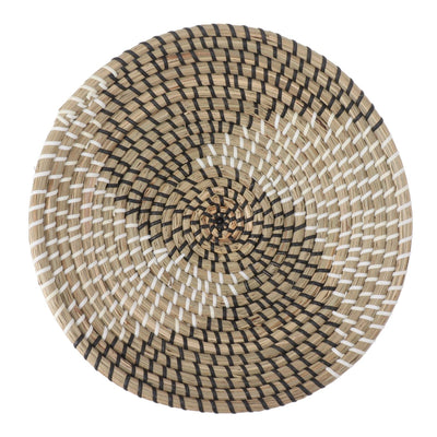 Woven Wall Basket Decor Handcrafted Seagrass Hanging Baskets Multifunction Woven Insulation Pad for Living Room Kitchen Type 2
