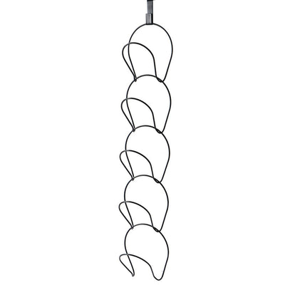 5Pcs Hat Rack Iron Punching Free Multi Layer Multifunctional Space Saving Hat Hanger Holder Black