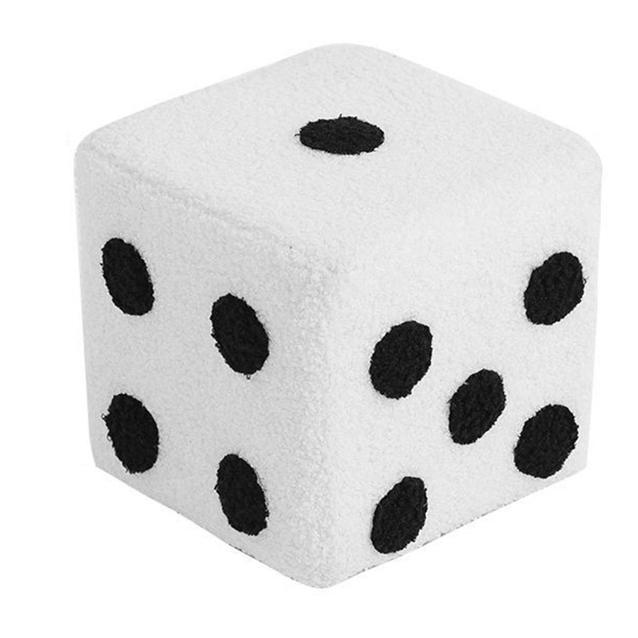 Foot Stool Soft Comfortable Simple Warm Sturdy Base Cube Stool for Home Living Room Bedroom White 29x29x25cm