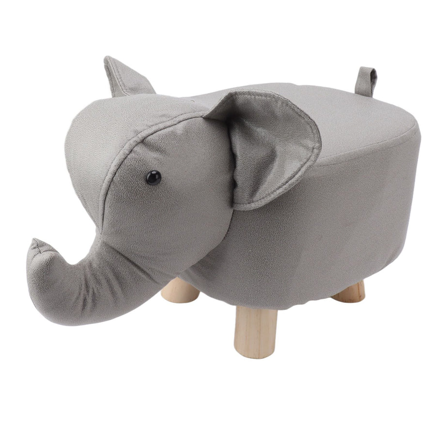 Animal Footstools Elephant Shaped Slip Resistant Silent Comfortable Stable Multi Purpose Cute Stool for Kids Light Gray